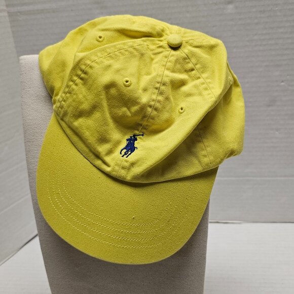 Bright Sunshine Yellow Polo Ralph Lauren Hat Cap Womens Mens Blue Pony Logo main image 9